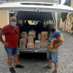 Ricardo Delgado em participacao na entrega de material escolar